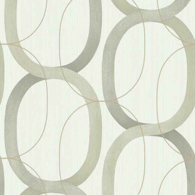 Interlock Taupe Wallpaper - York Wallcoverings - OS4211 - York Wallcoverings Wallpaper