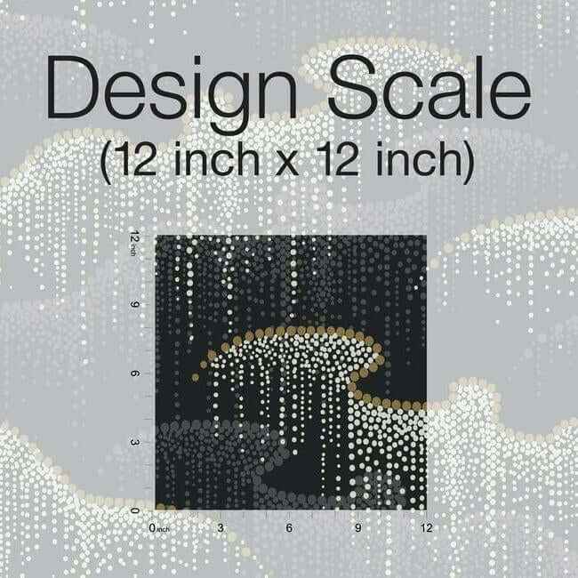 Moonlight Pearls Black Wallpaper - York Wallcoverings - OS4261 - York Wallcoverings Wallpaper