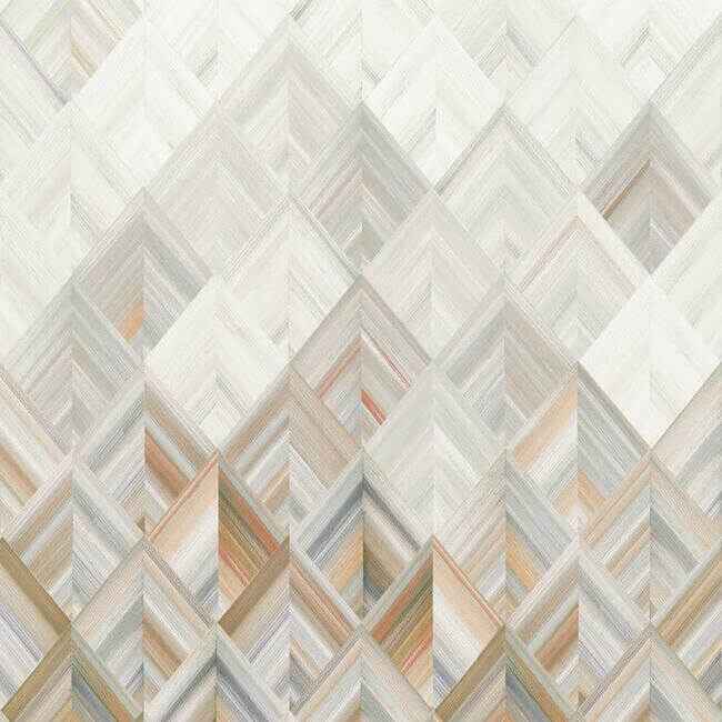 Diamond Parquet Wall Mural Orangegrey - York Wallcoverings - MU0215M