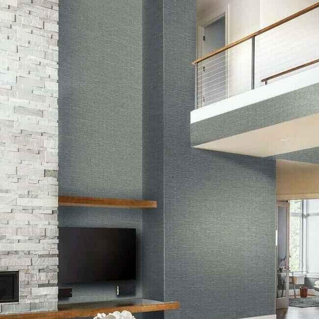 Stratus Textile Wallcovering Graphite - York Wallcoverings - HW3643R - York Wallcoverings Wallpaper