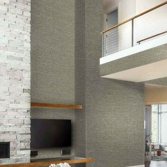 Stratus Textile Wallcovering Stone - York Wallcoverings - HW3646R - York Wallcoverings Wallpaper