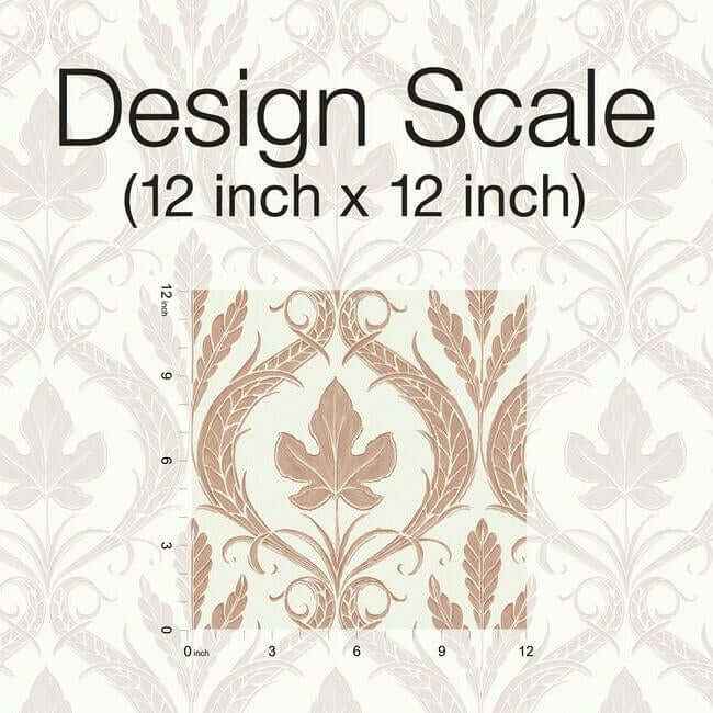 Adirondack Damask Brown & Beige Wallpaper - York Wallcoverings - DM4923 - York Wallcoverings Wallpaper
