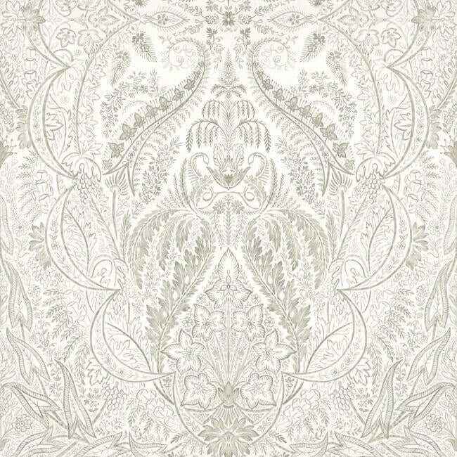 Jaipur Paisley Damask Wall Mural Beigewhite - York Wallcoverings - DM4913M