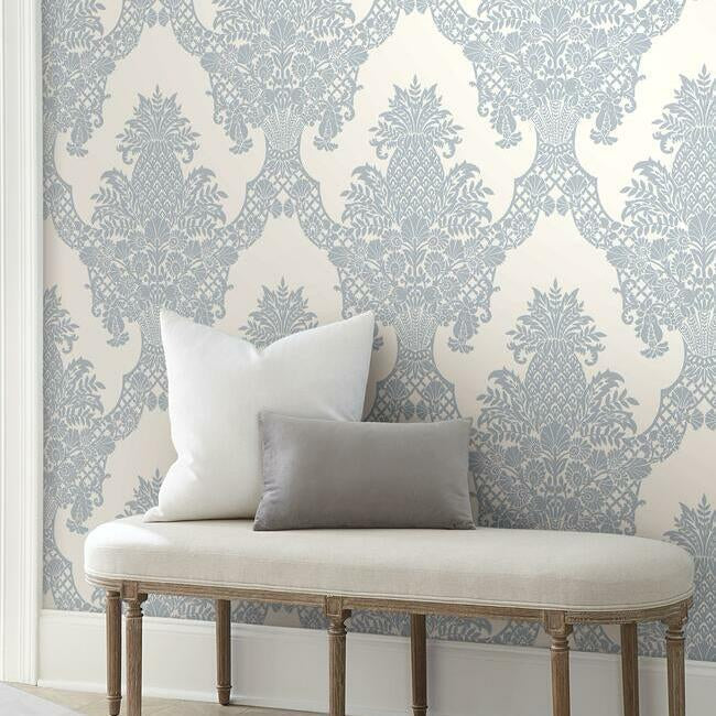 pineapple-wallpaper-periwinkle-white-york-wallcoverings-dm4974