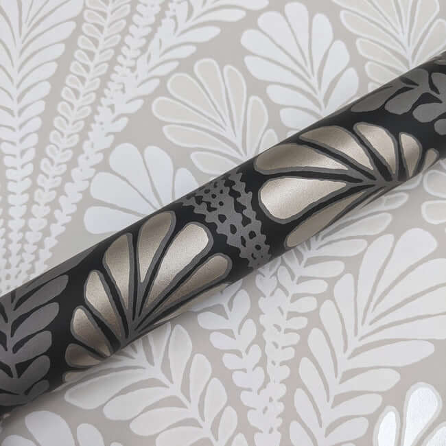 shell-damask-black-wallpaper-york-wallcoverings-bw3951 - York Wallcoverings Wallpaper