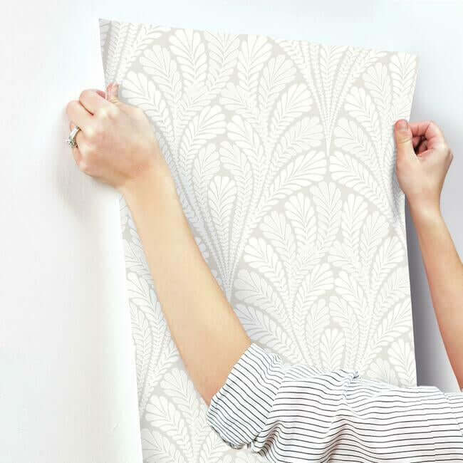 shell-damask-neutral-pearl-wallpaper-york-wallcoverings-bw3952 - York Wallcoverings Wallpaper