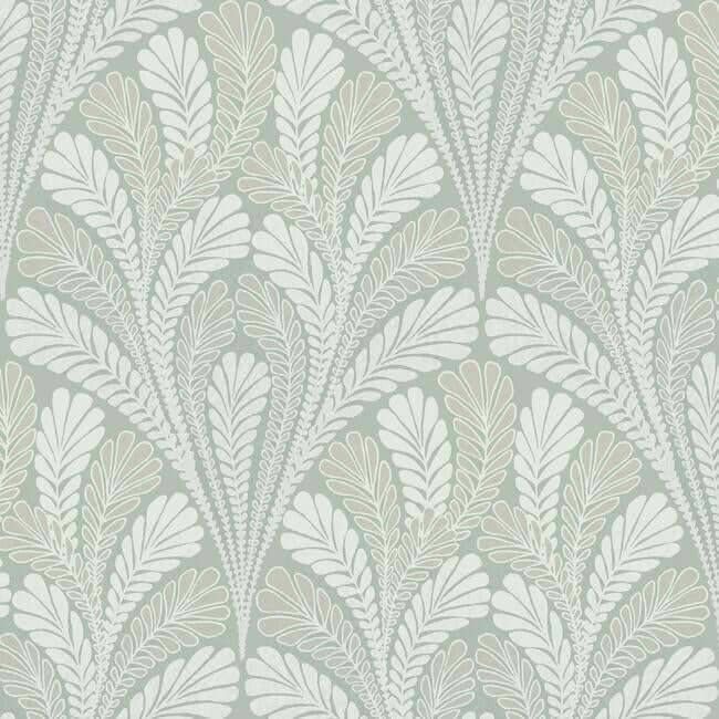shell-damask-green-wallpaper-york-wallcoverings-dm5023 - York Wallcoverings Wallpaper