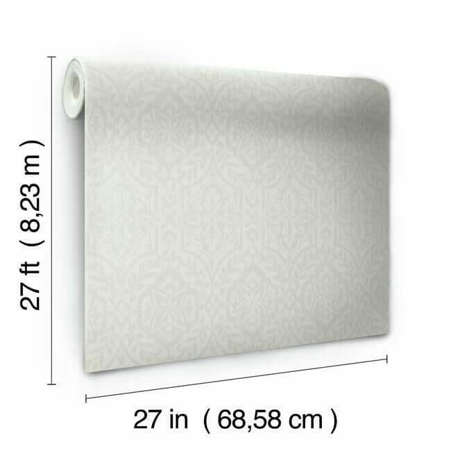 cathedral-damask-grey-wallpaper-york-wallcoverings-dm5036 - York Wallcoverings Wallpaper