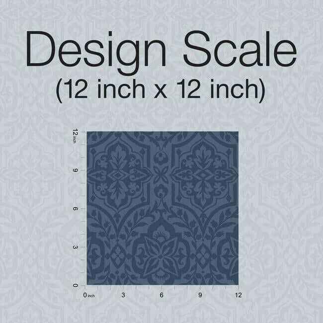Cathedral Damask Blue Wallpaper - York Wallcoverings - DM5037 - York Wallcoverings Wallpaper