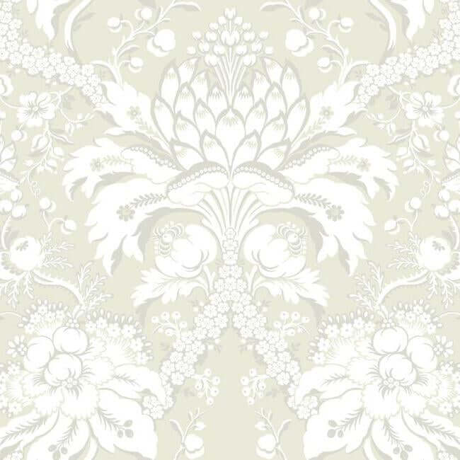 artichoke-dam-beige-gold-wallpaper-york-wallcoverings-dm4956 - York Wallcoverings Wallpaper
