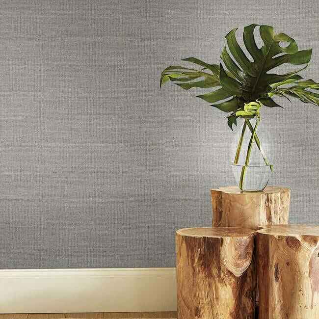 Paper & Thread Weave Blue Wallpaper - York Wallcoverings - BO6613 - York Wallcoverings Wallpaper