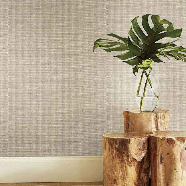 Paper & Thread Weave Cream Wallpaper - York Wallcoverings - BO6611