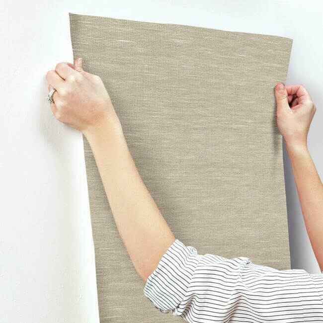 Paper & Thread Weave Cream Wallpaper - York Wallcoverings - BO6611 - York Wallcoverings Wallpaper