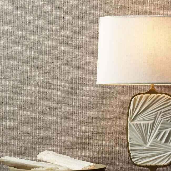 Paper & Thread Weave Beige Wallpaper - York Wallcoverings - BO6612