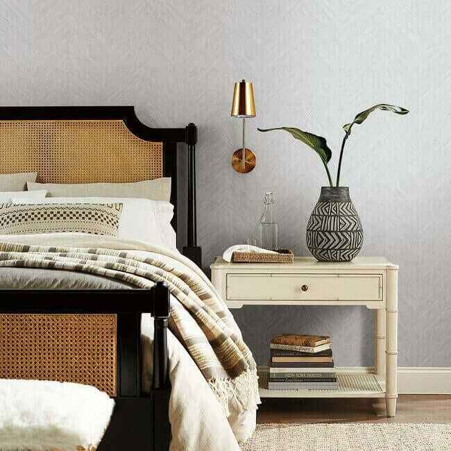 Chevron Grey Metallic Wallpaper - York Wallcoverings - BO6603 - York Wallcoverings Wallpaper
