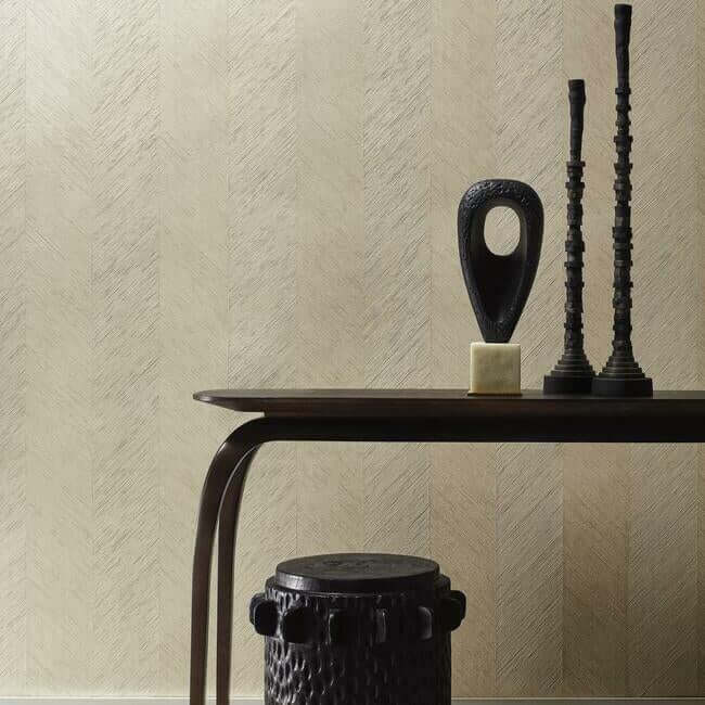 chevron-cream-metallic-wallpaper-york-wallcoverings-bo6607 - York Wallcoverings Wallpaper