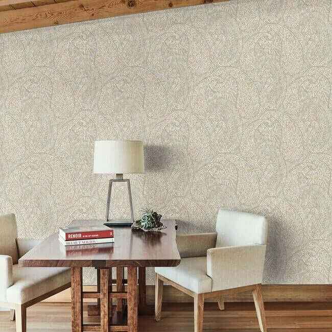 Kashmir Dreams Paisley Pink Wallpaper - York Wallcoverings - BO6653