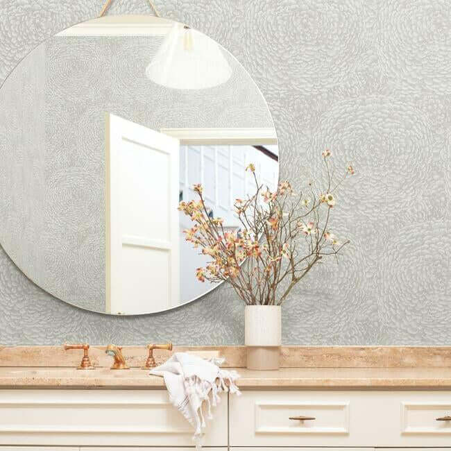 floret-off-white-wallpaper-york-wallcoverings-bo6753 - York Wallcoverings Wallpaper