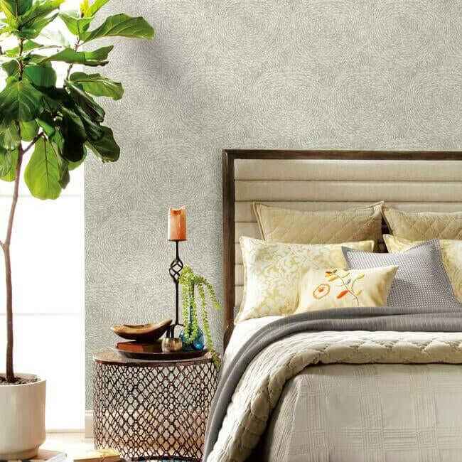 Floret Off White Wallpaper - York Wallcoverings - BO6753