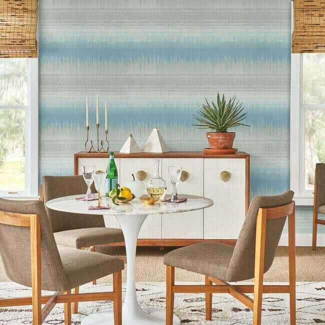 Desert Textile Blue Wallpaper - York Wallcoverings - BO6625 - York Wallcoverings Wallpaper
