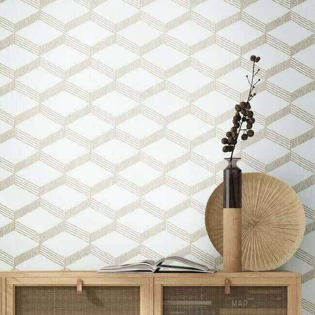 Palisades Paperweave Taupe Wallpaper - York Wallcoverings - BO6724 - York Wallcoverings Wallpaper