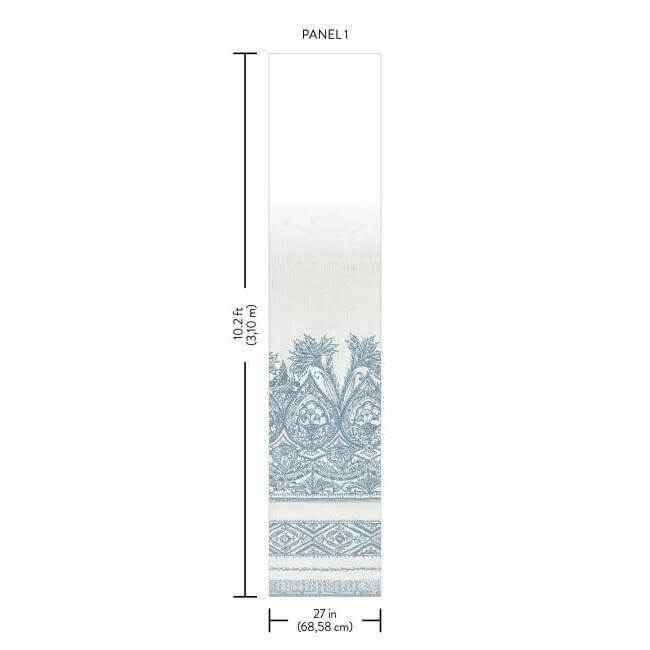 Henna Blue Wall Mural - York Wallcoverings - BO6741M - York Wallcoverings Wallpaper