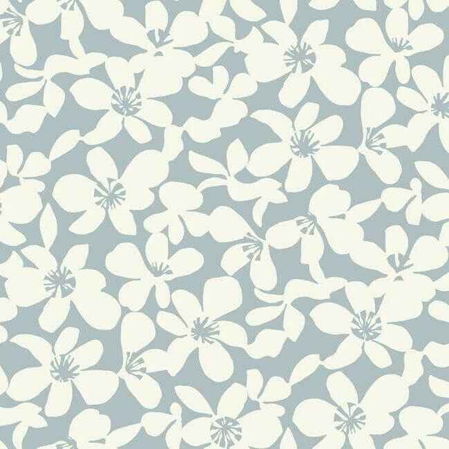 Free Spirit Blue Wallpaper - York Wallcoverings - BO6684