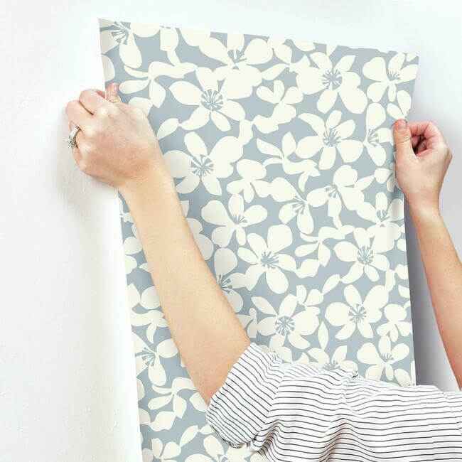 Free Spirit Blue Wallpaper - York Wallcoverings - BO6684 - York Wallcoverings Wallpaper