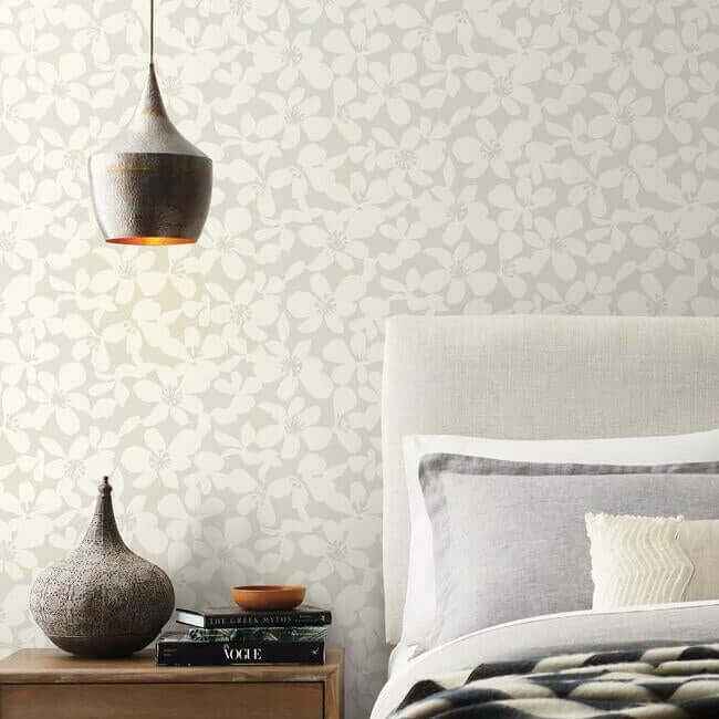 Free Spirit Pearl Wallpaper - York Wallcoverings - BO6683
