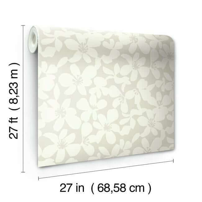 free-spirit-pearl-wallpaper-york-wallcoverings-bo6683 - York Wallcoverings Wallpaper