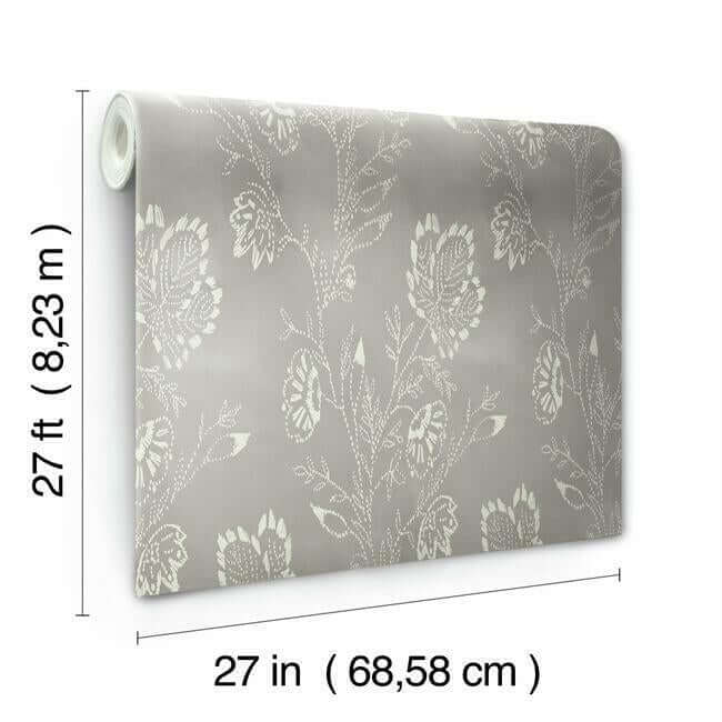barbier-grey-wallpaper-york-wallcoverings-ch1427 - York Wallcoverings Wallpaper