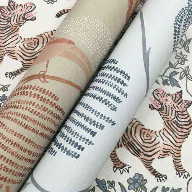 Blaise Blue & Grey Wallpaper - York Wallcoverings - CH1435 - York Wallcoverings Wallpaper