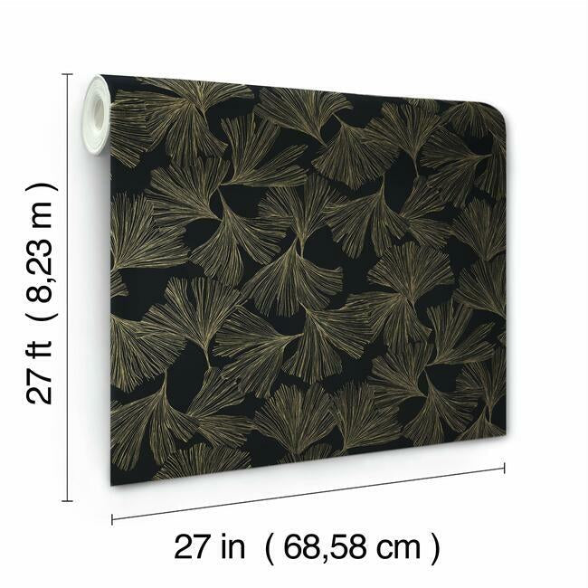 ginkgo-toss-wallpaper-black-york-wallcoverings-dd3742
