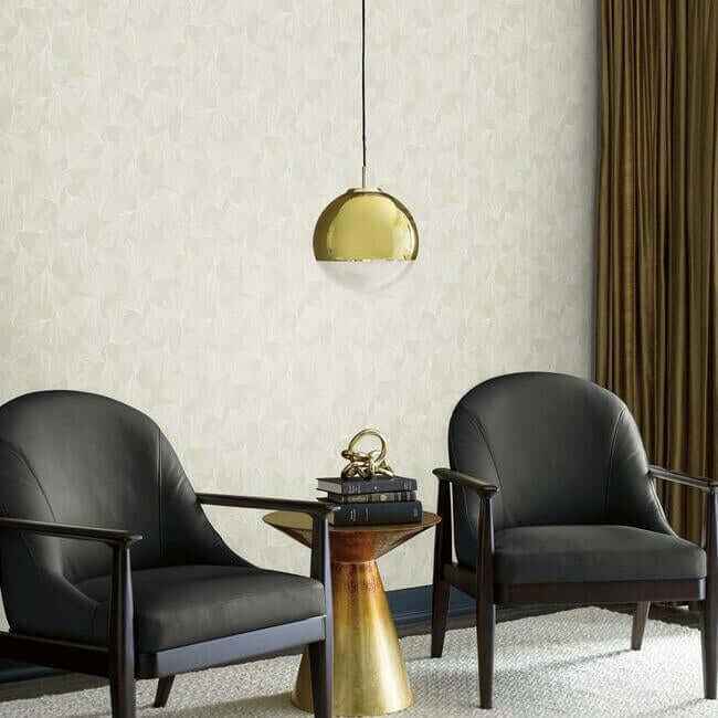 Gingko Toss Cream Wallpaper - York Wallcoverings - DD3744 - York Wallcoverings Wallpaper