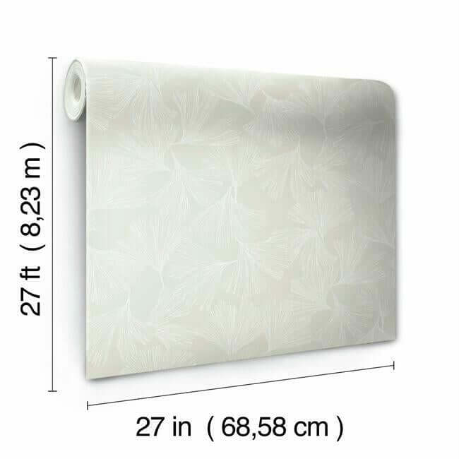 gingko-toss-cream-wallpaper-york-wallcoverings-dd3744 - York Wallcoverings Wallpaper