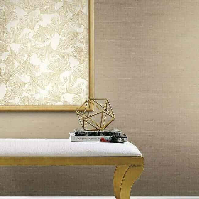 Gingko Toss Gold Wallpaper - York Wallcoverings - DD3741 - York Wallcoverings Wallpaper