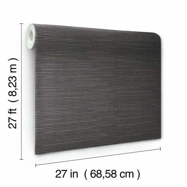 ribbon-bamboo-black-silver-metallic-wallpaper-york-wallcoverings-dd3835 - York Wallcoverings Wallpaper