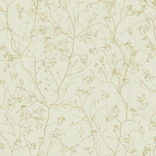 luminous-branches-cream-gold-wallpaper-york-wallcoverings-dd3812 - York Wallcoverings Wallpaper