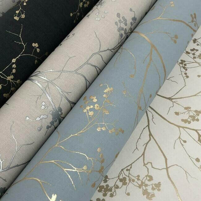 luminous-branches-wallpaper-greysilver-york-wallcoverings-dd3814 - York Wallcoverings Wallpaper