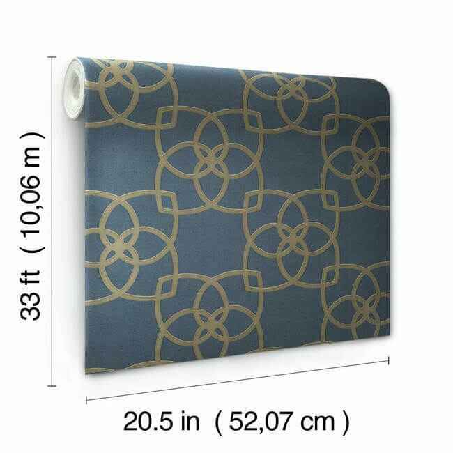 Serendipity Navy Wallpaper - York Wallcoverings - DD3711 - York Wallcoverings Wallpaper