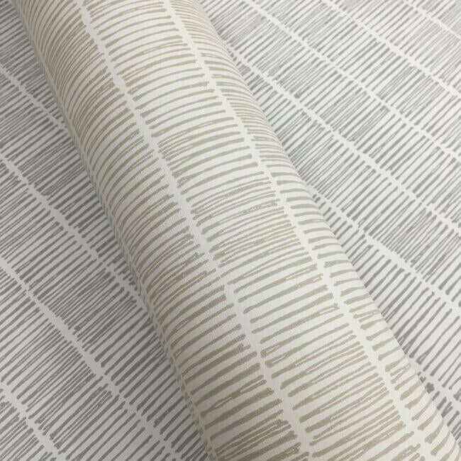 Horizontal Hash Marks Grey Wallpaper - York Wallcoverings - BW3811 - York Wallcoverings Wallpaper