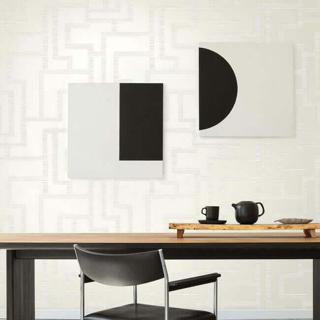 graphic-polyomino-pearl-wallpaper-york-wallcoverings-bw3832 - York Wallcoverings Wallpaper