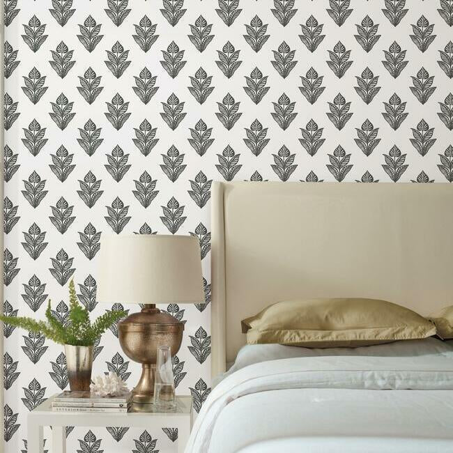 lotus-motif-wallpaper-soft-black-white-york-wallcoverings-bw3977
