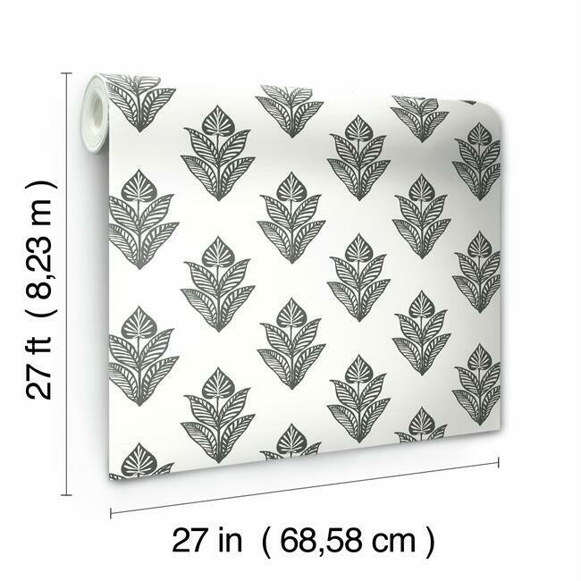 lotus-motif-wallpaper-soft-black-white-york-wallcoverings-bw3977