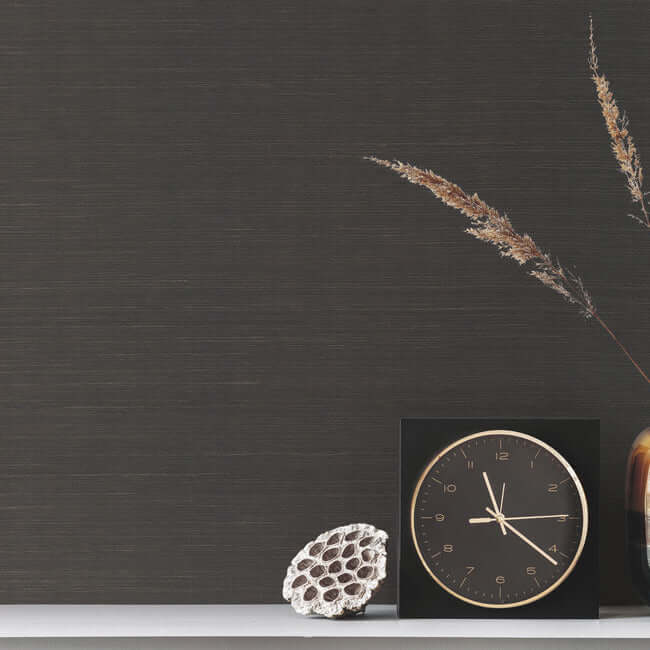 sisal-grasscloth-black-wallpaper-york-wallcoverings-ab2195 - York Wallcoverings Wallpaper