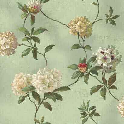 Rhododendron Script Blue Wallpaper - York Wallcoverings - HA1289