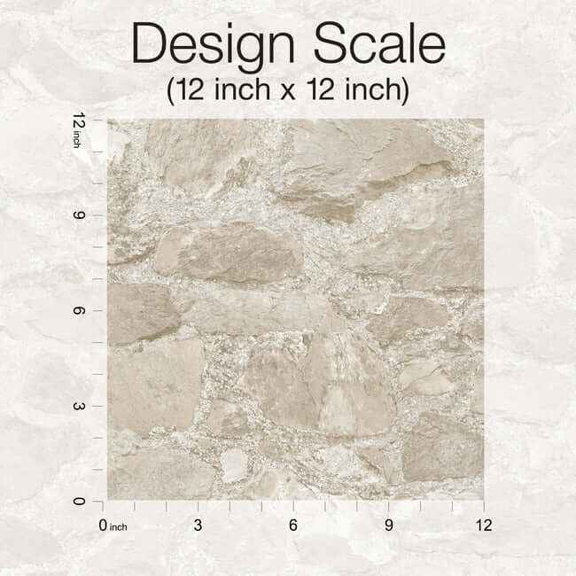 Field Stone Beige Wallpaper - York Wallcoverings - MN1803 - York Wallcoverings Wallpaper