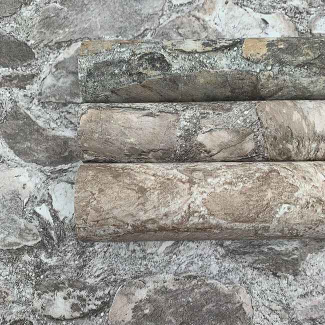 Field Stone Taupe Wallpaper - York Wallcoverings - MN1801