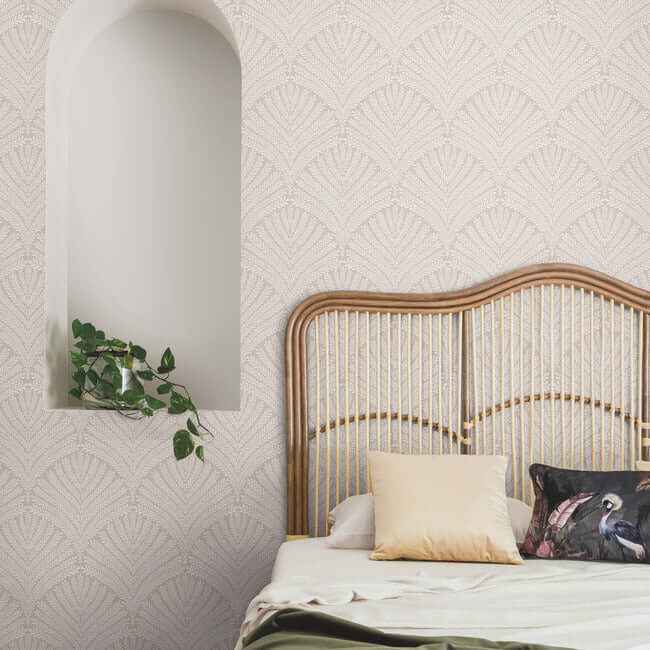 Beachcomber Light Pink & Cream Wallpaper - York Wallcoverings - MN1872 - York Wallcoverings Wallpaper