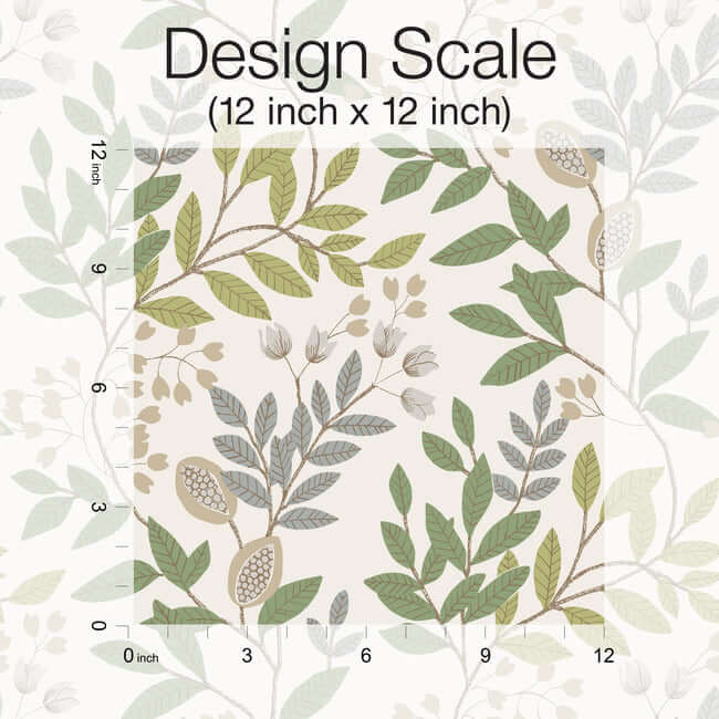 eden-retreat-beige-green-wallpaper-york-wallcoverings-mn1844 - York Wallcoverings Wallpaper